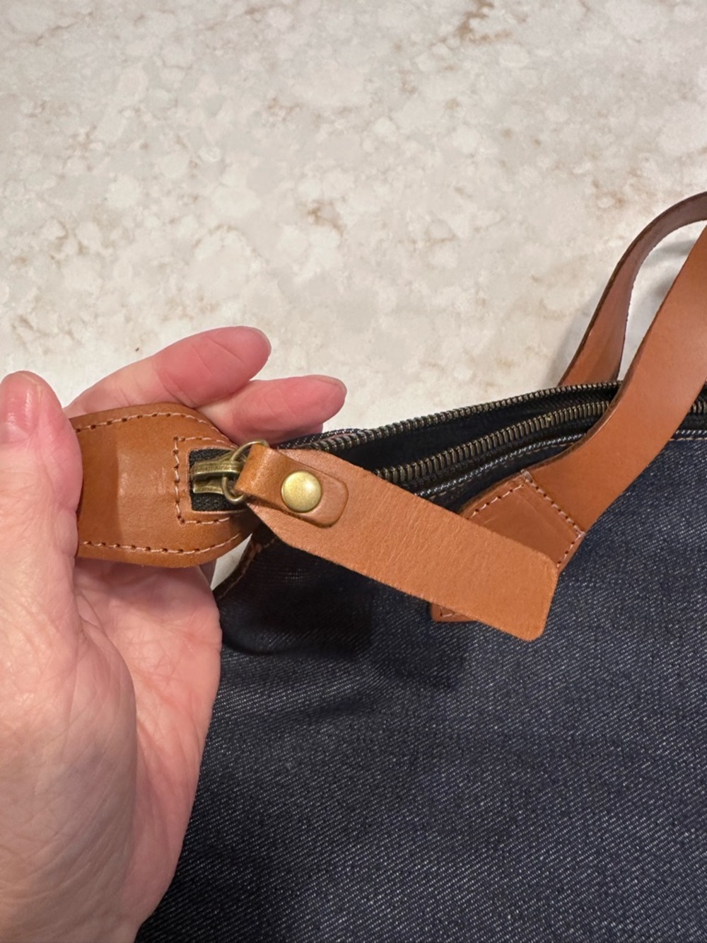 NWOT Parker Thatch Denim Charlie Bag - Picture 4 of 8